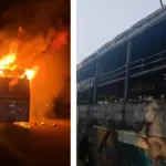ग्रेटर नोएडा बस अग्निकांड में लापरवाही उजागर, ड्राइवर पर टालमटोल का आरोप | greater noida bus accident