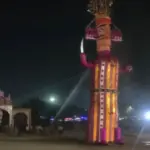 आगरा में दशहरा उत्सव से पहले रावण के पुतले में लगी आग, बड़ा हादसा टला | agra news
