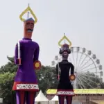 दिल्ली के द्वारका में तैयार हुआ 221 फीट ऊंचा दुनिया का सबसे बड़ा रावण, लागत 40 लाख रुपये | delhi news